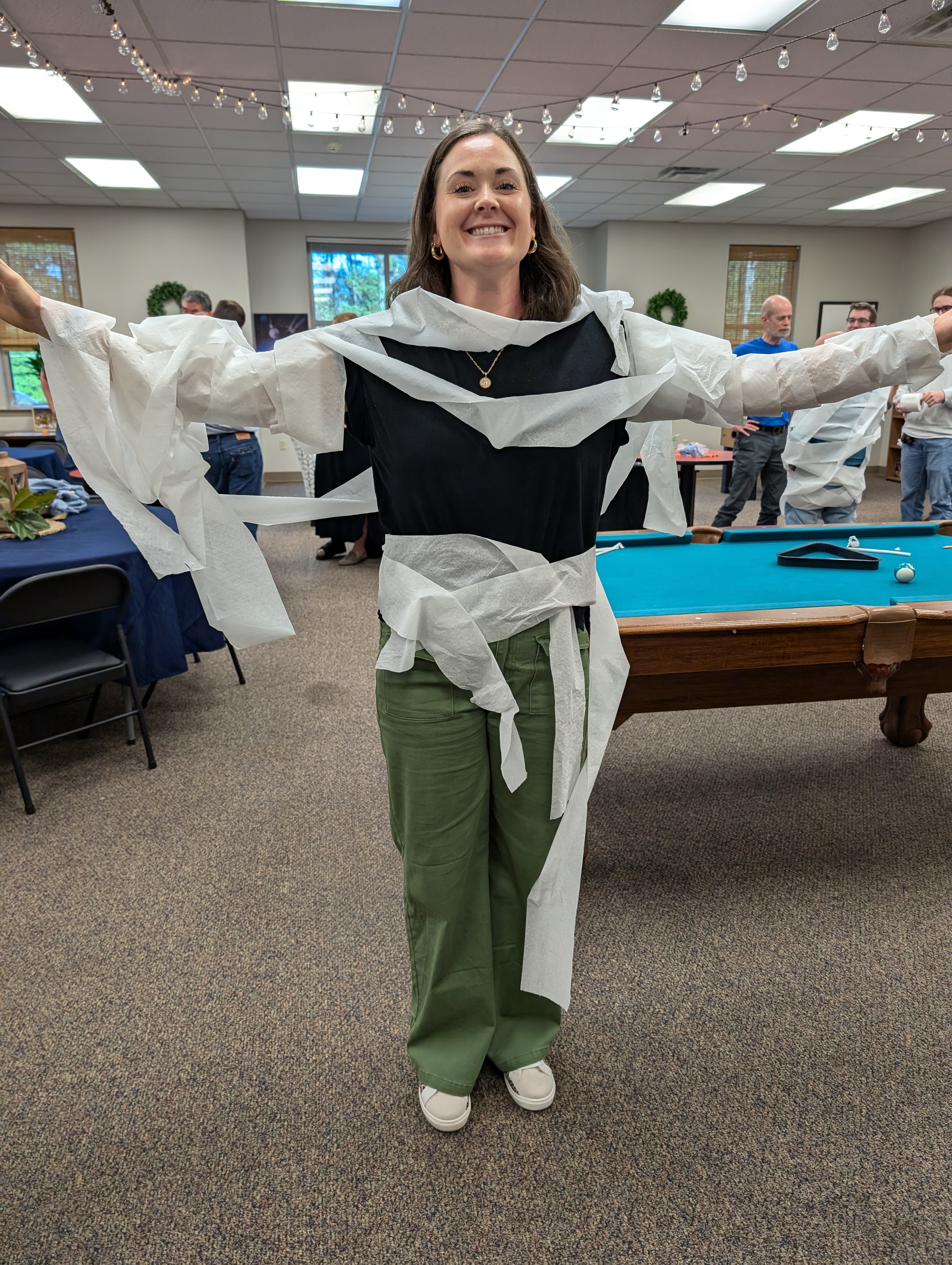 Hannah as a mummy in the BlISSter Games