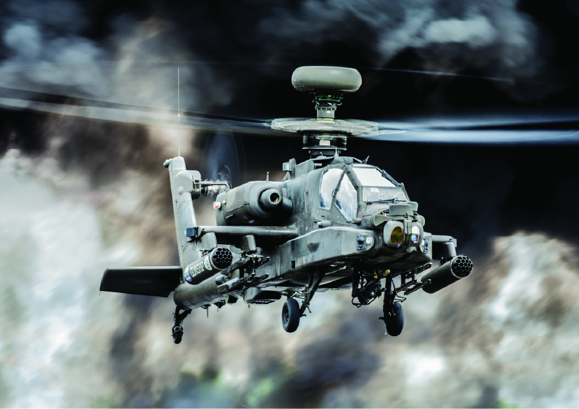 helicopter stirring up dust